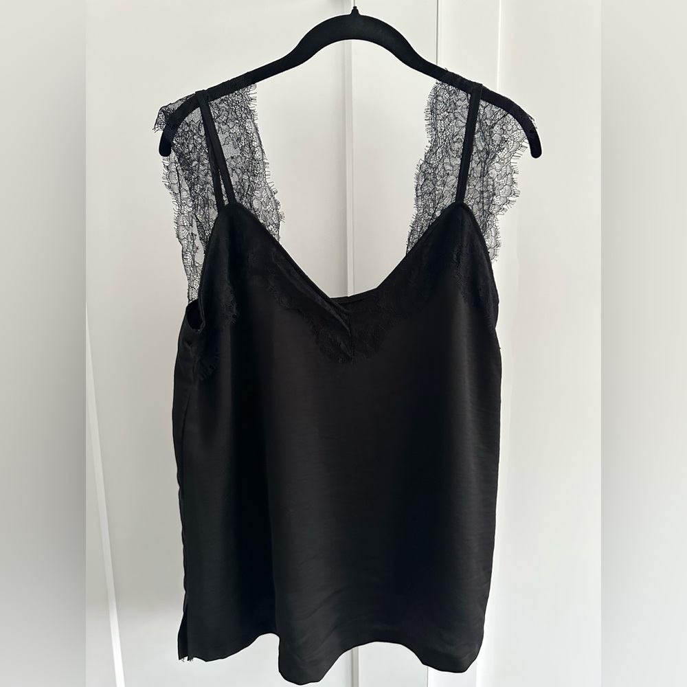 Black Lace Trim Camisole